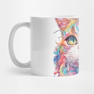 Cat soap bubbles and rainbows Mug